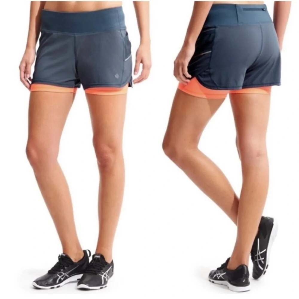 Athleta ready set go 2 in 1 running shorts
